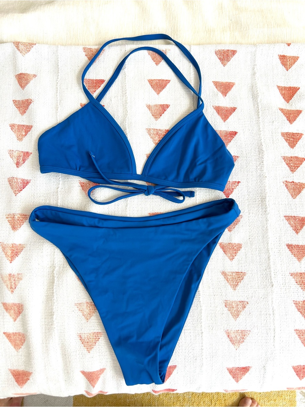 Jolyn Clothing Blue Halter Bikini Top